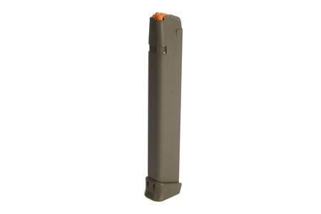 GLOCK 9mm 33-Round OD Green Magazine with Orange Follower