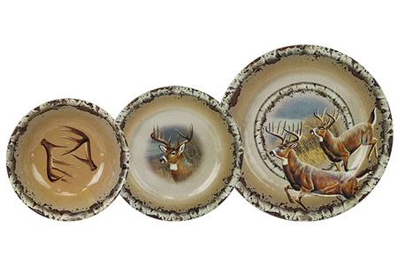 DEER DINNERWARE SET 12PC
