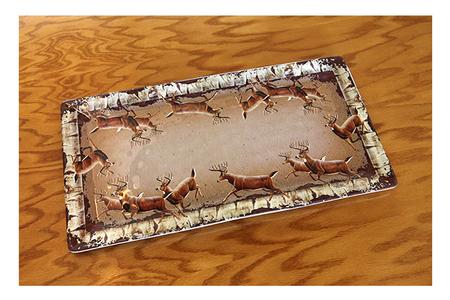 DEER SERVING TRAY 18X19.5