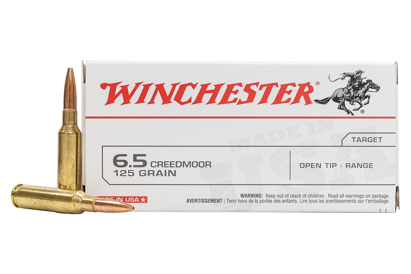 WINCHESTER AMMO 6.5 CREEDMOOR 125 GR FMJ OPEN TIP