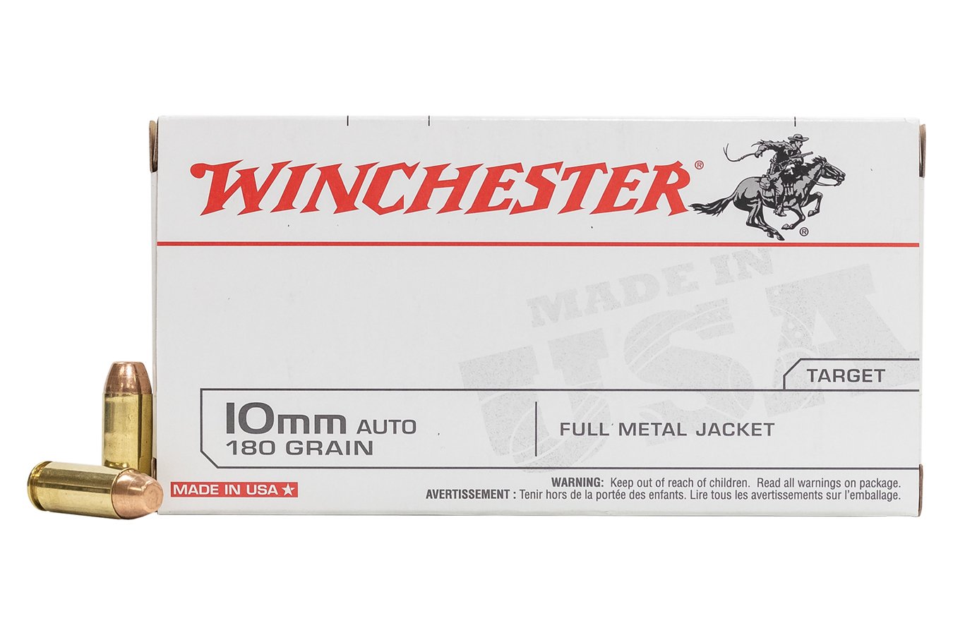 WINCHESTER AMMO 10MM 180 GR FMJ