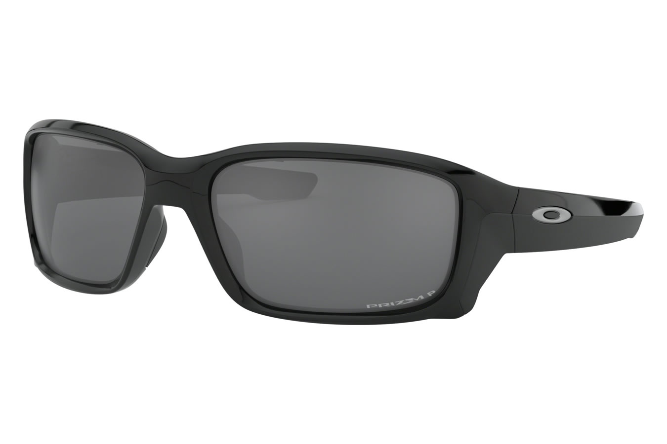 OAKLEY STRAIGHTLINK WITH POLISHED BLACK FRAME AND PRIZM BLACK POLARIZED LENSES