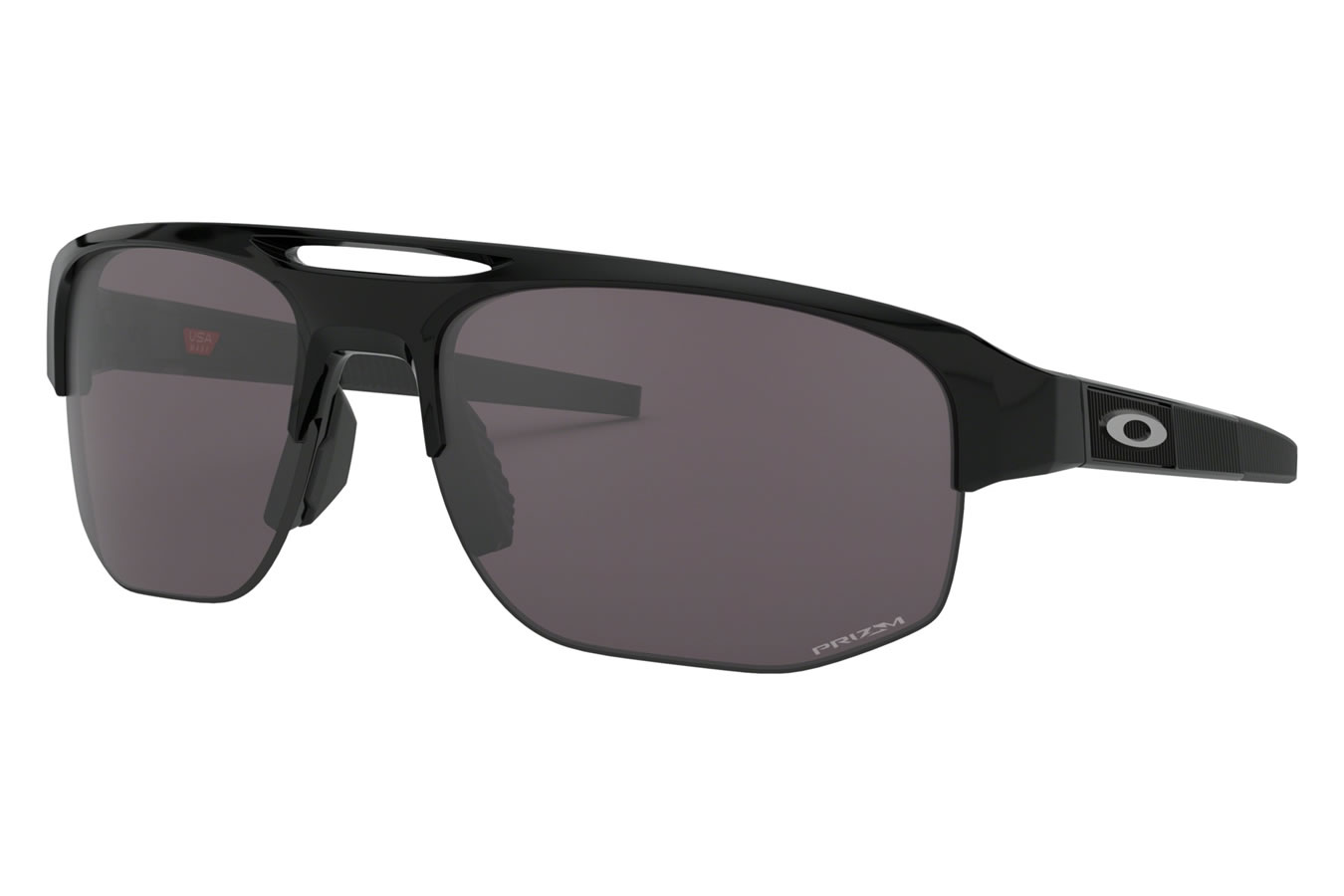 OAKLEY MERCENARY SUNGLASSES WITH POLISHED BLACK FRAME AND PRIZM GRAY LENSES