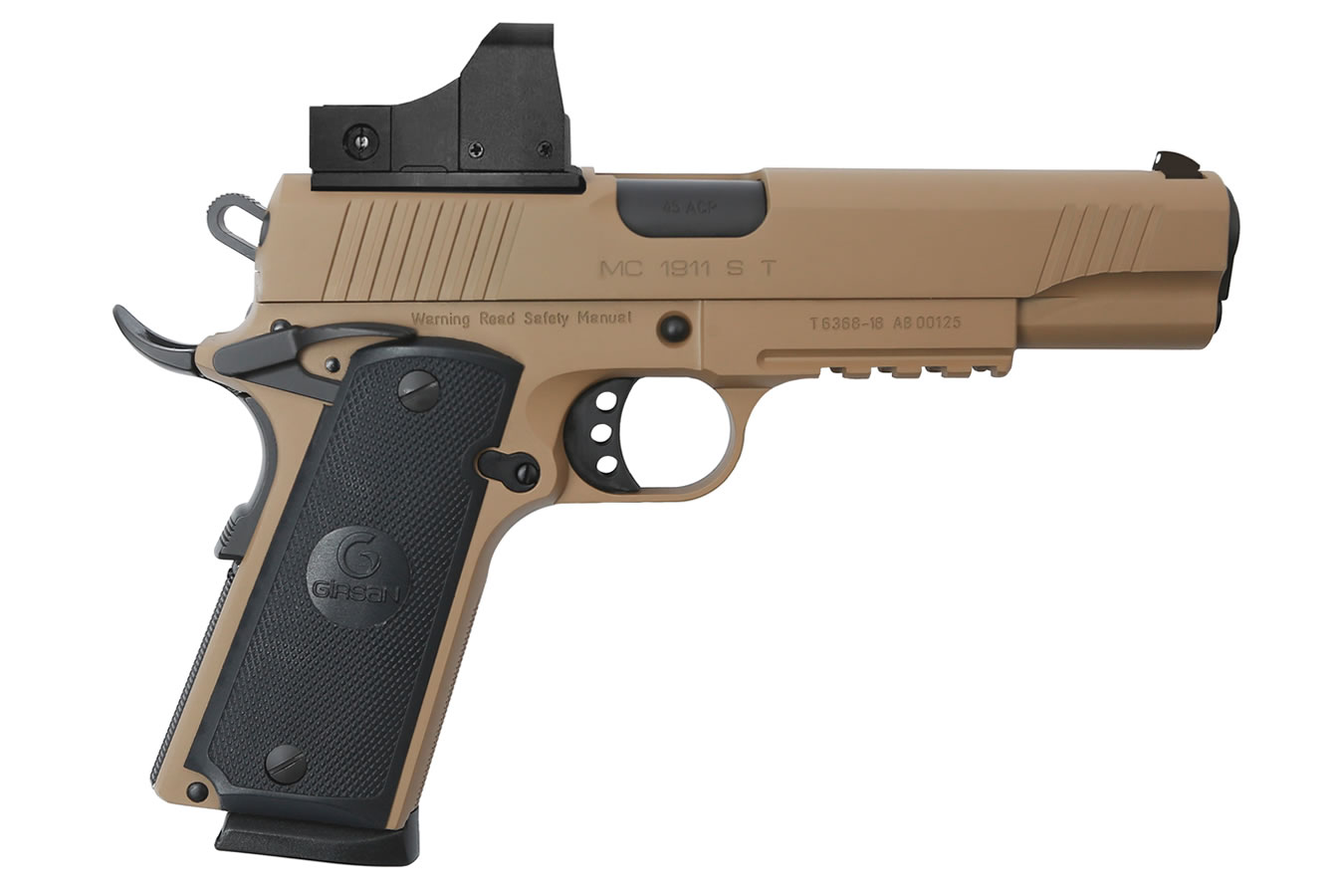 GIRSAN MC1911S GOVERNMENT 45ACP FDE WITH RED DOT