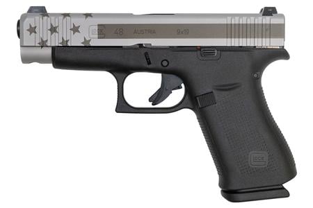 GLOCK 48 9mm 10-Round Pistol with Engraved Flag on Slide