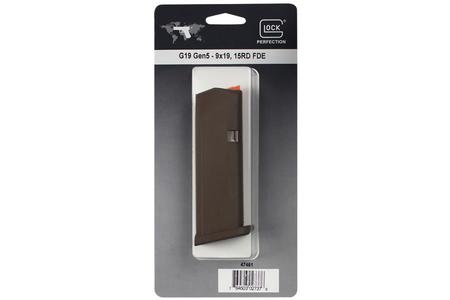 GLOCK G19 9MM 15 RD MAG (FDE) 