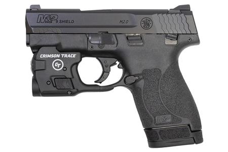 SMITH AND WESSON MP9 Shield M2.0 9mm with Crimson Trace Light and Lockdown Handgun Vault