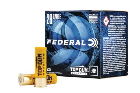 FEDERAL AMMUNITION 28 Gauge 2 3/4 Inch 3/4 oz 9 Shot Top Gun Shotshells 25/Box