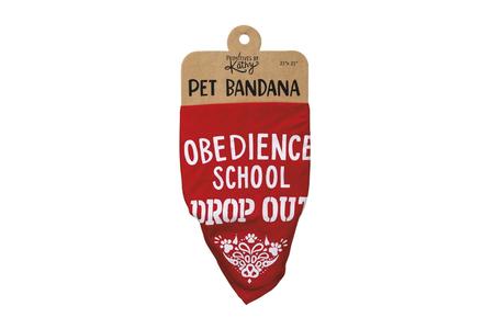 LG PET BANDANNA- OBEDIENCE SCHOOL DROP OUT