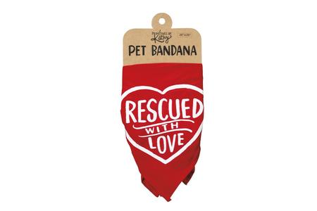 LARGE PET BANDANNA- RESCUED WITH LOVE
