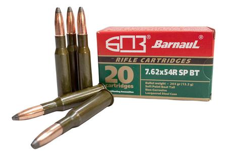 BARNAUL 7.62x54R 203 gr Soft Point Steel Lacquered Case 20/Box