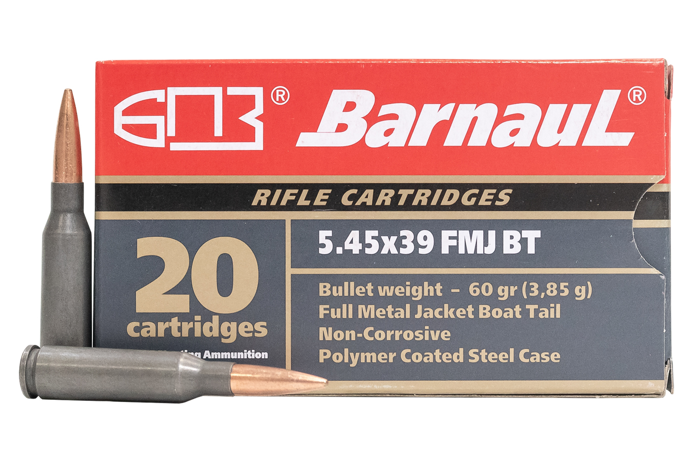 BARNAUL 5.45X39 60 GR FMJ STEEL CASE 20/BOX