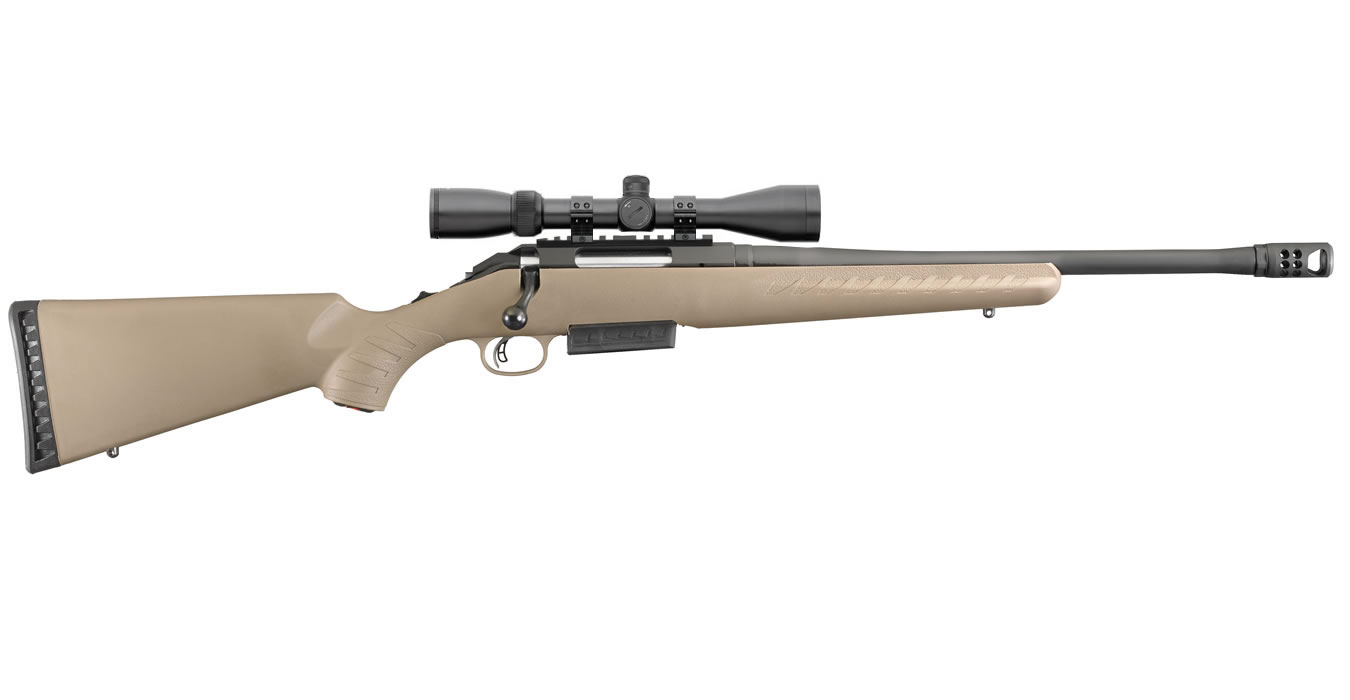 RUGER AMERICAN RANCH RIFLE 450 BUSHMASTER FDE WITH SCOPE