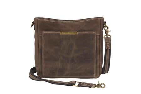 GUN TOTE N MAMAS Distressed Leather Slim X-Body RFID Purse