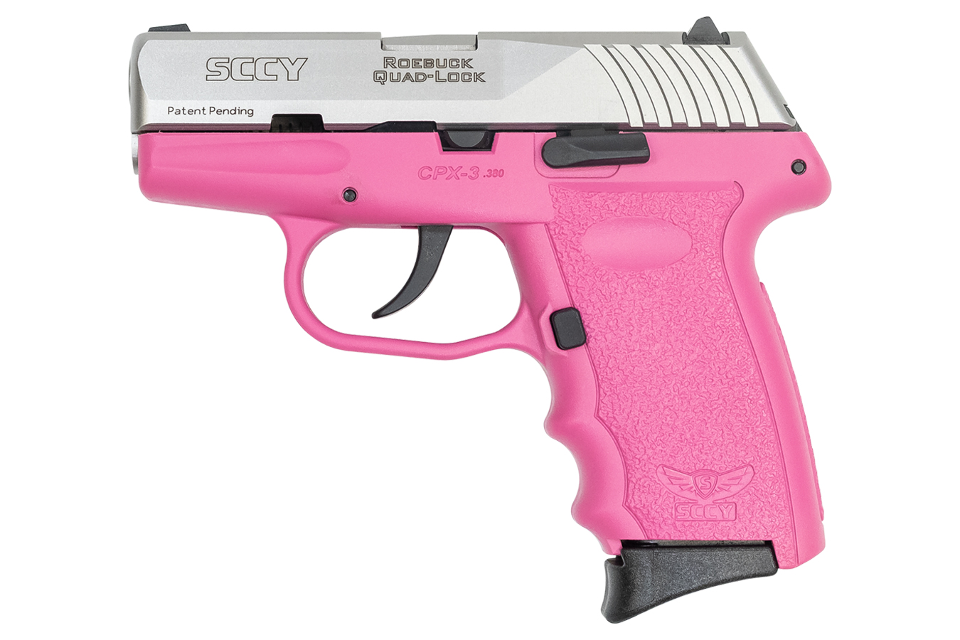 SCCY CPX-3 380 ACP PINK FRAME STAINLESS SLIDE