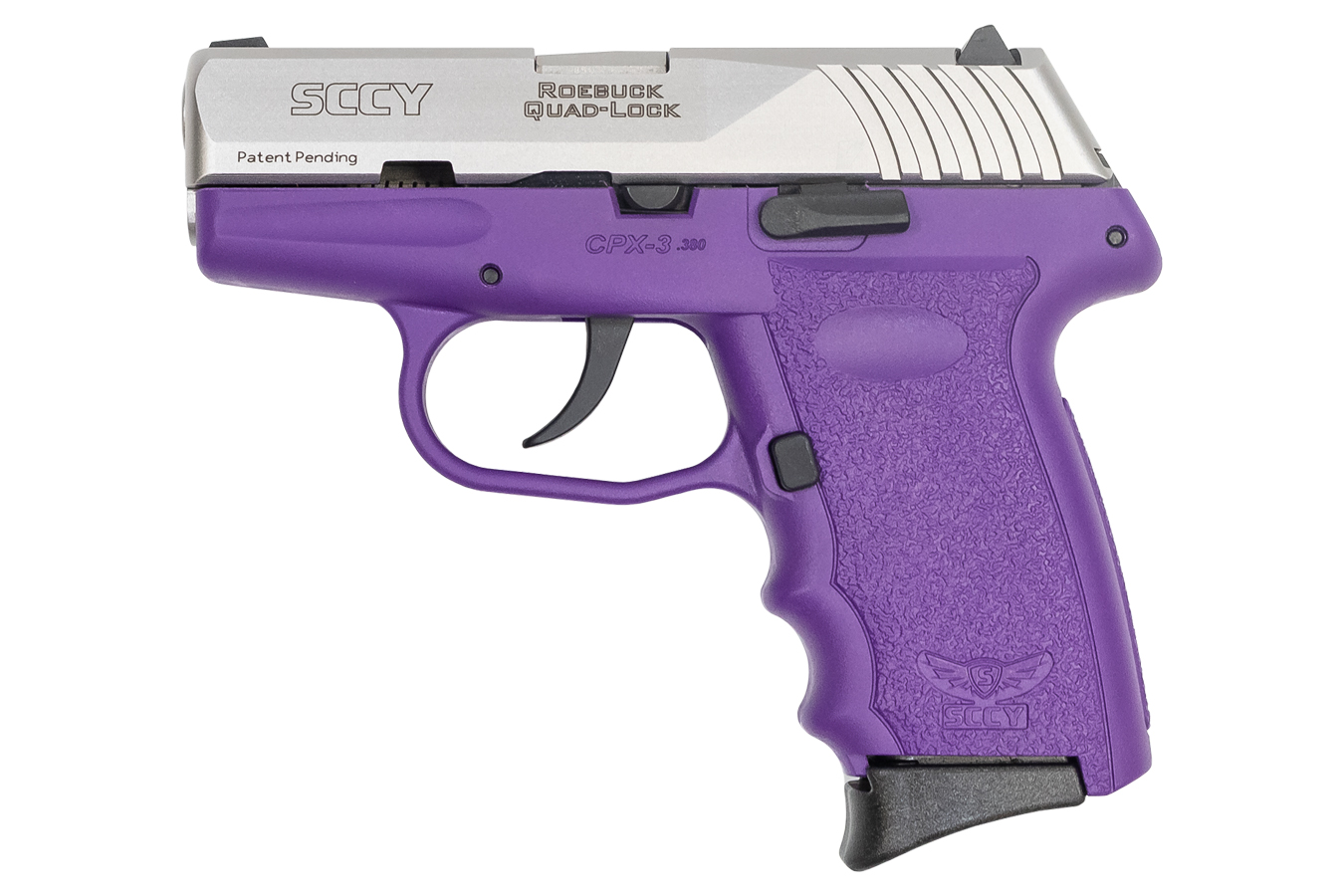 SCCY CPX-3 380 ACP PURPLE FRAME STAINLESS SLIDE