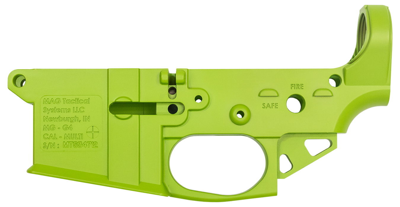 MAG TACTICAL SYSTEMS MGG4 NEON GREEN AR-15 ULTRA LIGHTWEIGHT STRIPPED LOWER