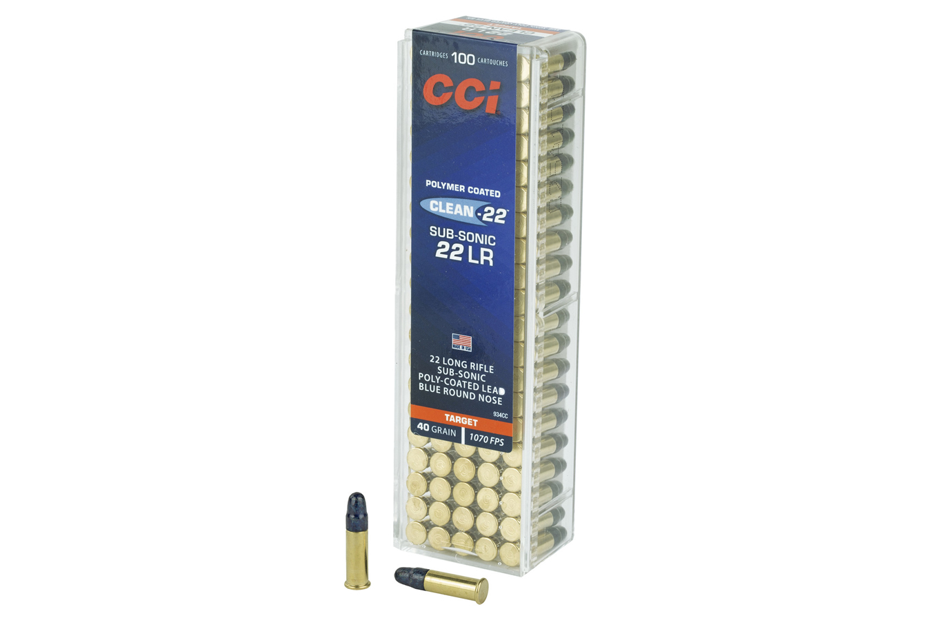 CCI AMMUNITION 22 LR SV TARGET BLUE POLYCOAT 40 GR LRN