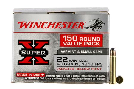 Winchester 22 WMR 40 gr Jacked Hollow Point Super X 150/Box