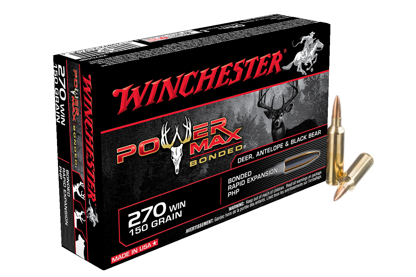 WINCHESTER AMMO 270 WIN 150 GR POWER MAX BONDED
