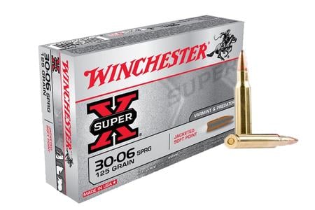 Winchester 30-06 125 Grain Jacketed Soft Point Super X 20/Box