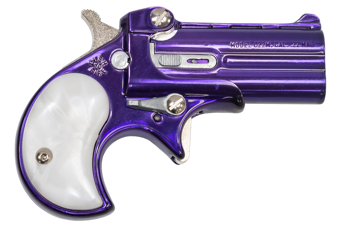 COBRA ENTERPRISE INC 22 WMR DERRINGER PURPLE W/ PEARL GRIPS