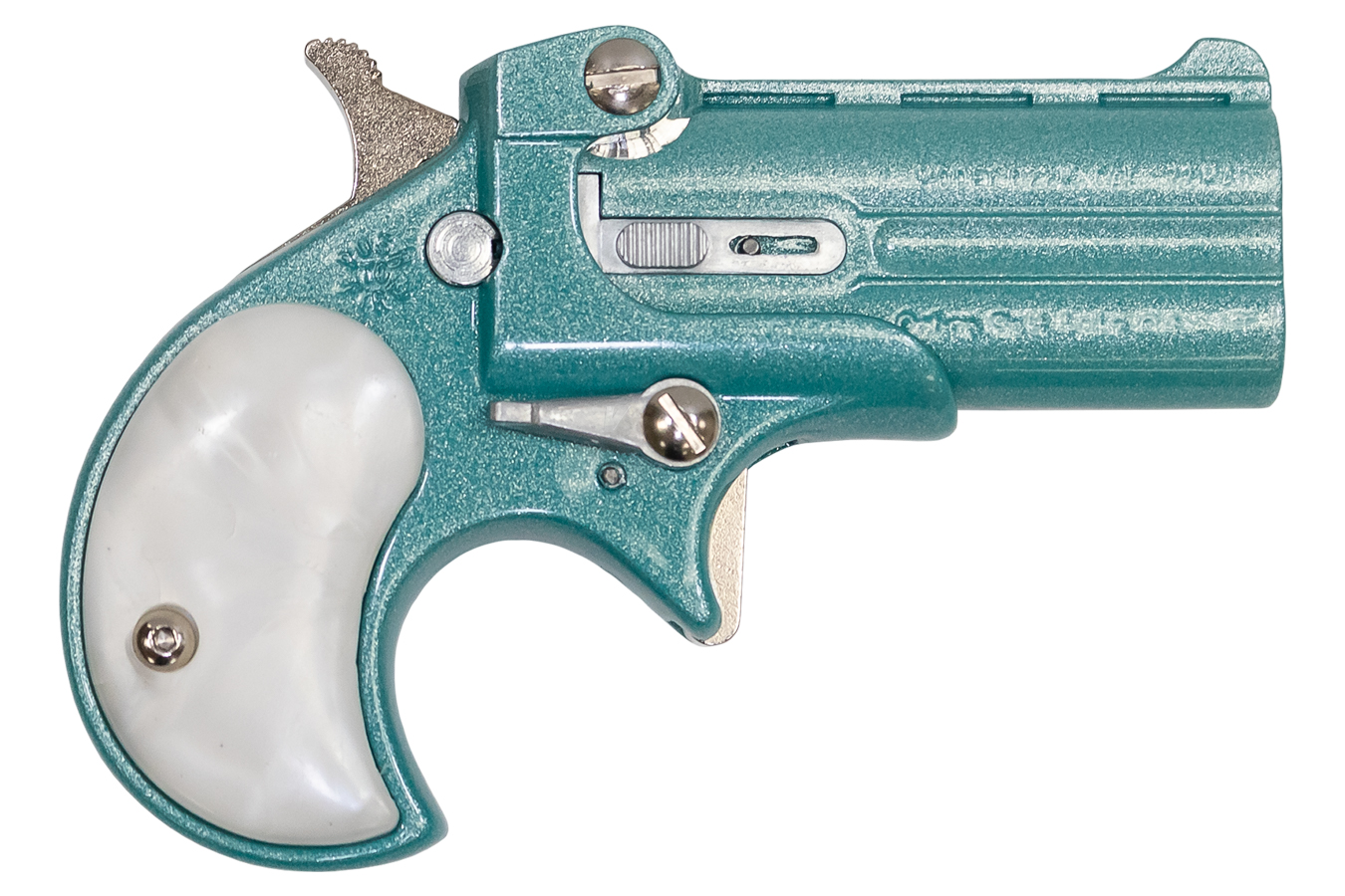 COBRA ENTERPRISE INC 22 WMR DERRINGER TEAL W/ PEARL GRIPS