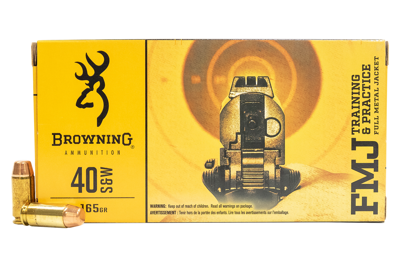 BROWNING AMMUNITION 40 SW 165 GR FMJ TRAINING AND PRACTICE