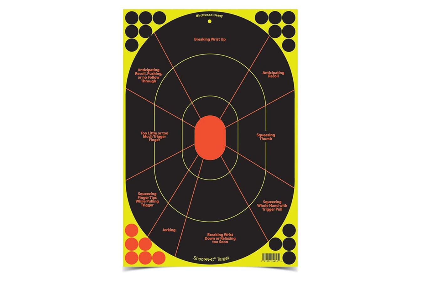 Birchwood Casey ShootNC 12x18 Handgun Trainer Target Vance Outdoors