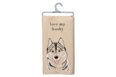LOVE MY HUSKY DISH TOWEL