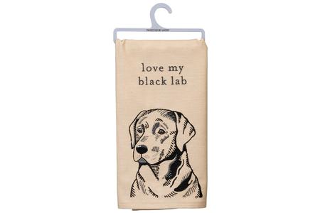 LOVE MY BLACK LAB DISH TOWEL