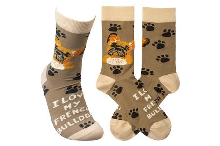 LOVE FRENCH BULLDOG SOCKS