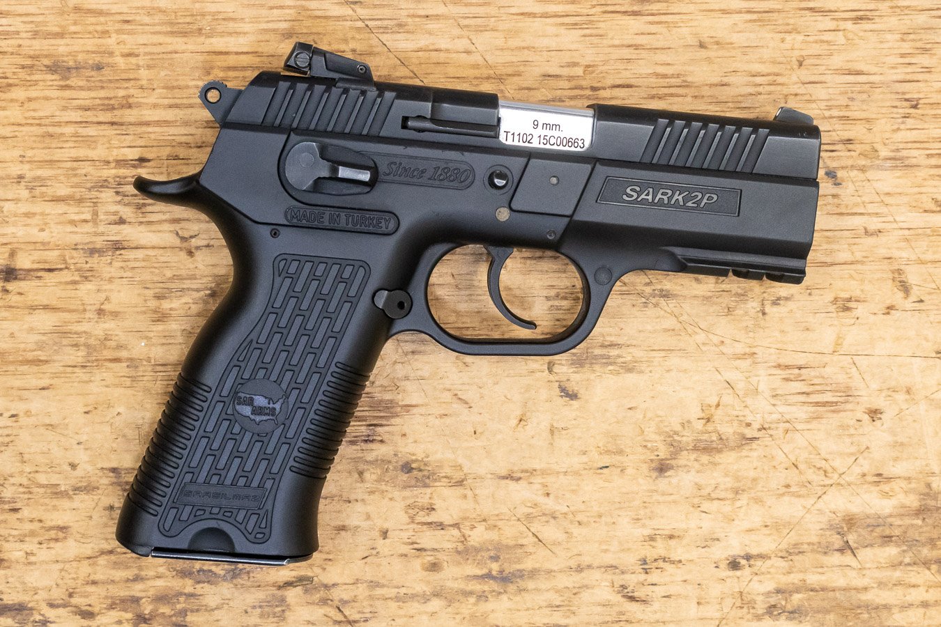 Sar Arms SAR K2P 9mm 15-Round Used Trade-in Pistol with Adjustable Rear Sight