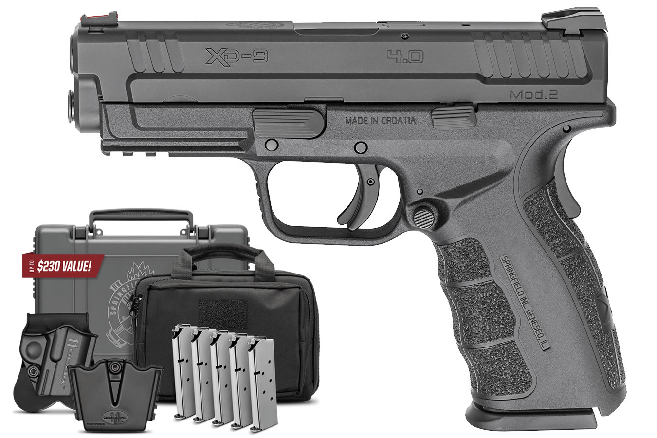 SPRINGFIELD XD MOD.2 9MM 4.0 SERVICE MODEL WITH INSTANT GEAR UP PACKAGE