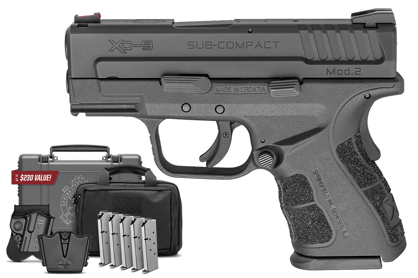 SPRINGFIELD XD MOD.2 9MM SUB-COMPACT INSTANT GEAR UP PACKAGE