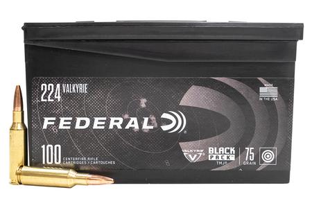 FEDERAL AMMUNITION 224 Valkyrie 75 gr TMJ Black Pack 100/Box