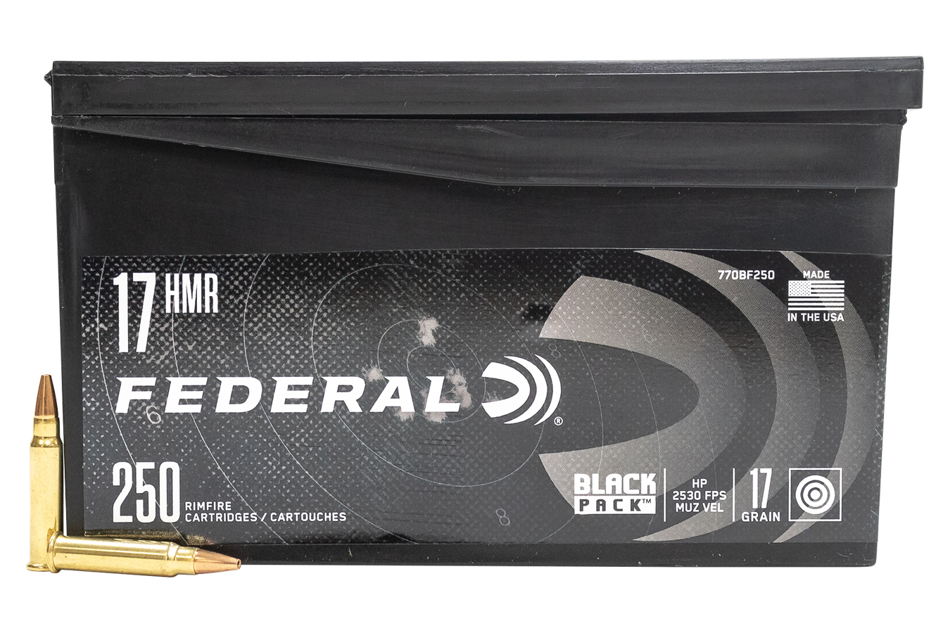 FEDERAL AMMUNITION 17 HMR 17 GR HP BLACK PACK