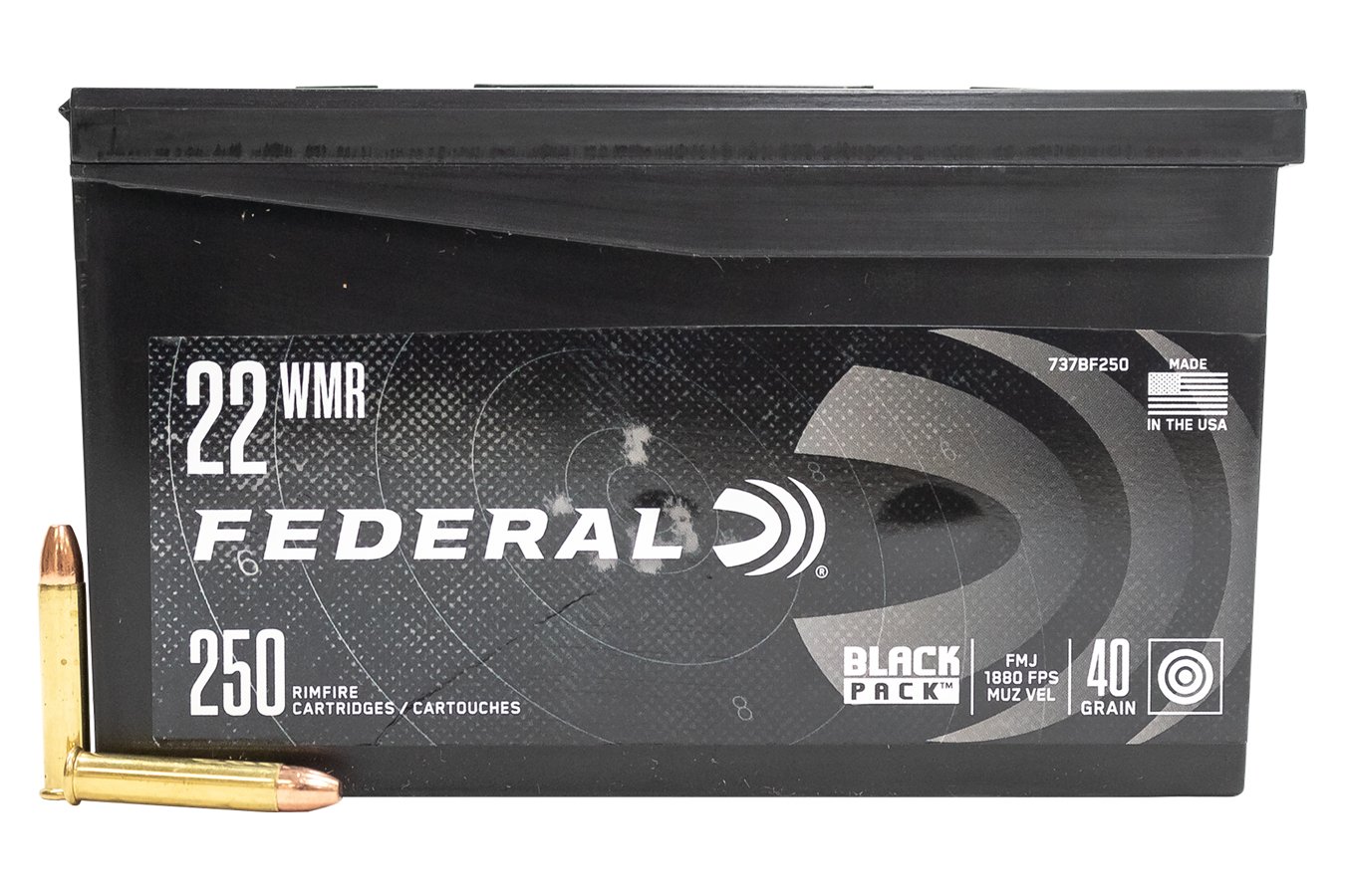 FEDERAL AMMUNITION 22 WMR 40 GR FMJ CHAMPION BLACK PACK