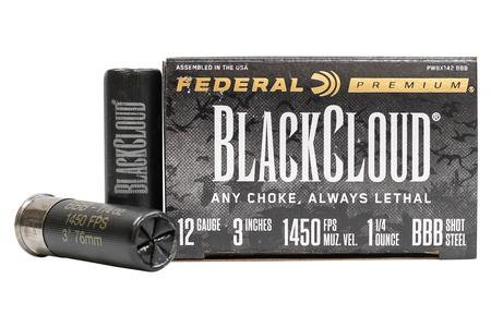 FEDERAL AMMUNITION 12 Gauge 3-inch 1-1/4 oz BBB Black Cloud 25/Box