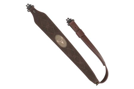 LEATHER RIFLE SLING W SUEDE LINING