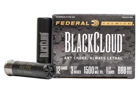 FEDERAL AMMUNITION 12 Gauge 3-1/2 Inch 1-1/2 oz BBB Black Cloud 25/Box