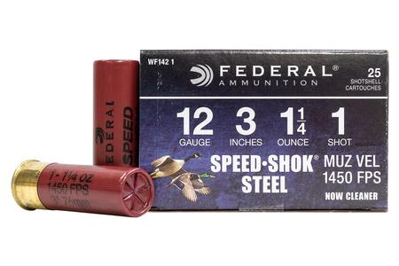 FEDERAL AMMUNITION 12 Gauge 3 Inch 1-1/4 oz 1 Shot Speed-Shok 25/Box