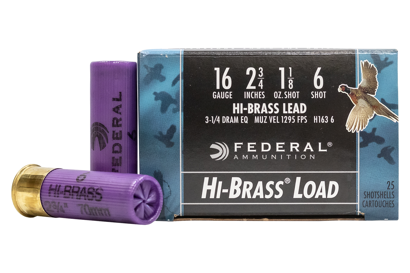 FEDERAL AMMUNITION 16 GA 2-3/4 IN 3-1/ 4DE 1-1/8 OZ 6 GAME-SHOK HI-BRASS