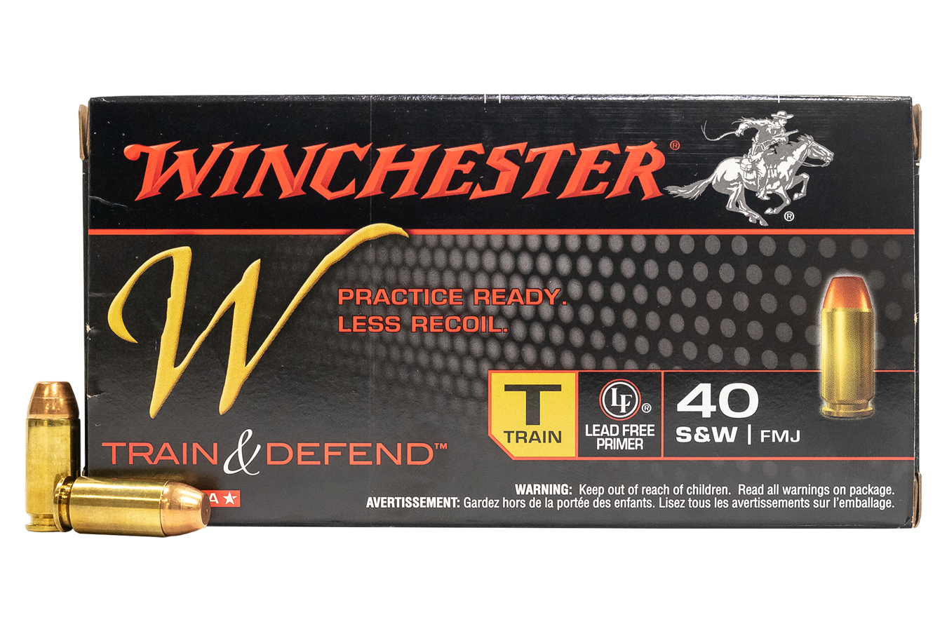 WINCHESTER AMMO 40 SW 180 GR FMJ LEAD FREE TRAIN/DEFEND