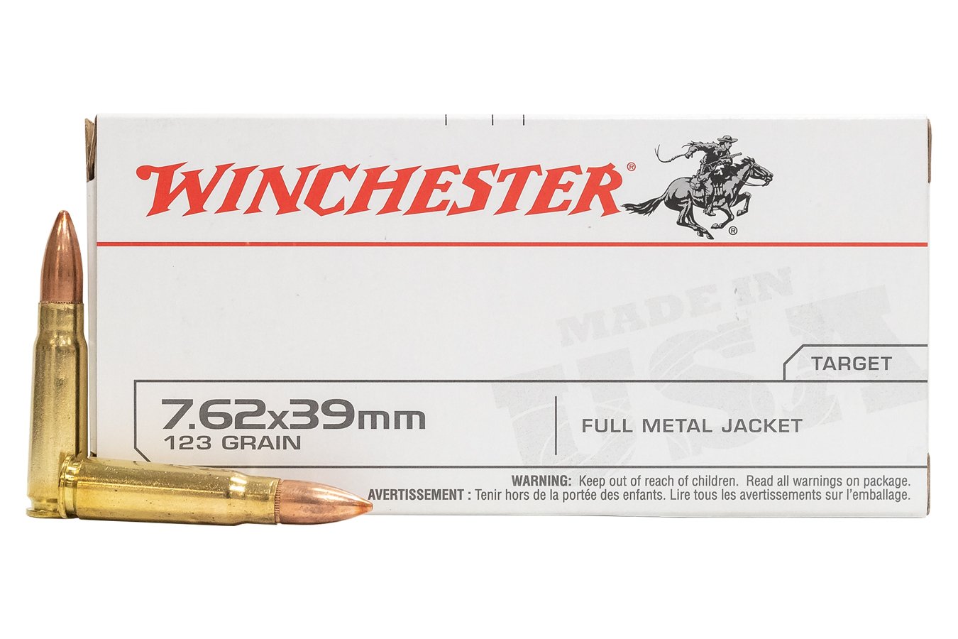 WINCHESTER AMMO 7.62 X 39MM RUSSIAN 123 GR FMJ