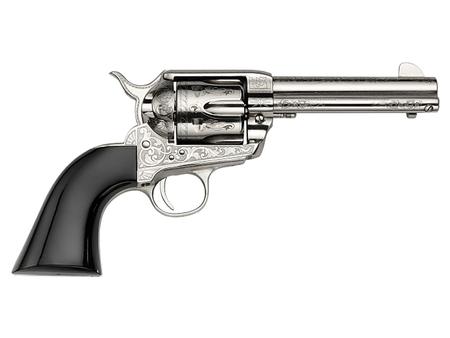 EMF CO U.S. Grant 45 LC Single Action Revolver  with Nickel Victorian Engraving and 5-1/2 inch Barrel
