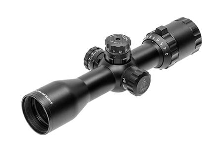 LEAPERS Bugbuster 3-12x32 Scope Side AO, MIL-DOT, QD Rings