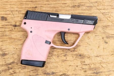 TAURUS PT738 380 ACP Used Police Trade-in Pistol with Pink Frame