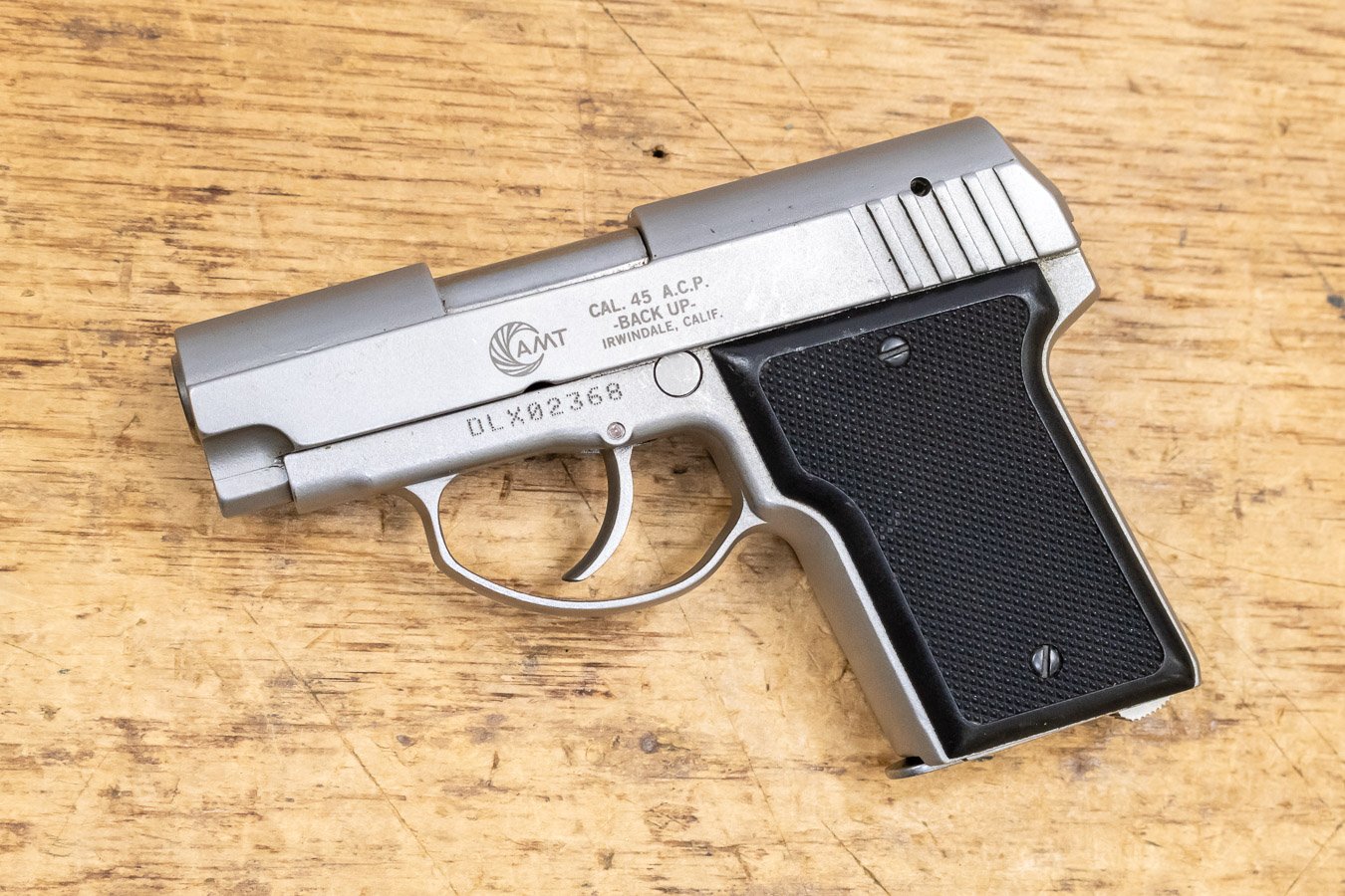 AMT BACK UP 45 ACP USED POLICE TRADE-IN PISTOL