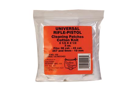 UNIVERSAL RIFLE-PISTOL CLEANING PATCHES 130 PK